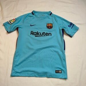 Nike Messi Kids Light Blue Soccer Jersey #10